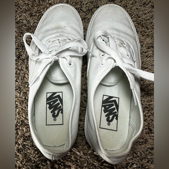 Vans Authentic Skate Shoes Women’s Size 5 White/White 751505 Canvas Sneakers - Picture 7 of 9